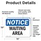 Signmission Waiting Area, 14 in W x Rectangle, Vinyl Decal OS-2PACK-NS-D-1014-L-18891 - alternate 3